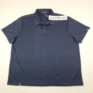 Marvin Sports Ganassi‎ Performance Polo Shirt Mens 4XL Navy Blue Indy Car Racing